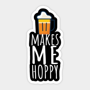 Bier makes me hoppy Sticker